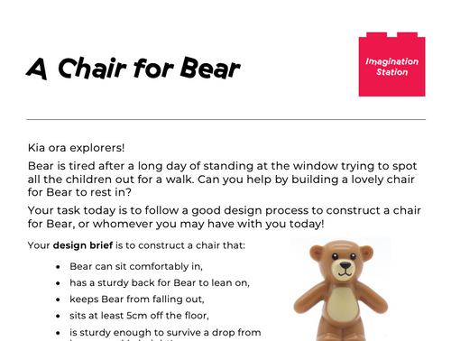 A Chair for Bear at Imagination Station